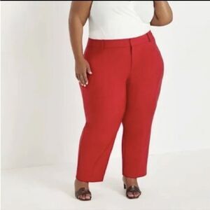 Eloquii Kady Red Ankle Length Dress Pants Sz 20R